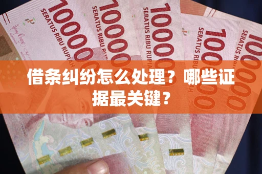 济南借条纠纷怎么处理？哪些证据最关键？