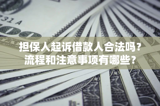 济南担保人起诉借款人合法吗？流程和注意事项有哪些？