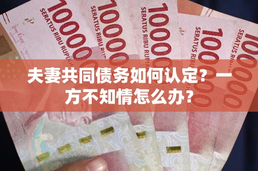 济南夫妻共同债务如何认定？一方不知情怎么办？
