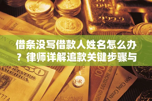 济南借条没写借款人姓名怎么办？律师详解追款关键步骤与证据链构建
